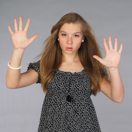 Attractive mysterious girlの写真素材