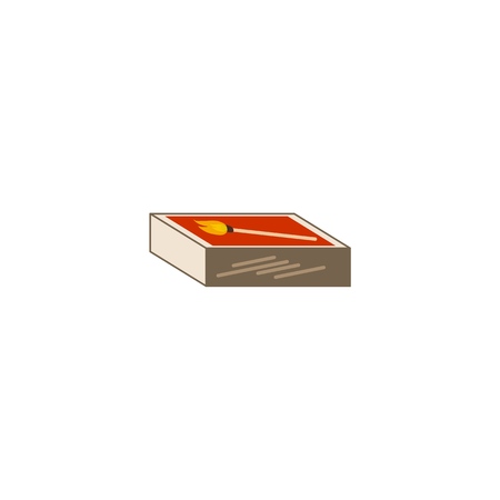 Matches box flat style vector isolated illustrationのイラスト素材