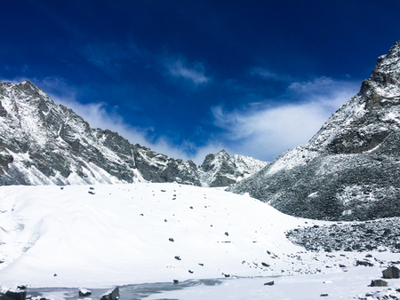 Arbuz glacier view. Belukha Mountain area. Altai, Russia.の写真素材