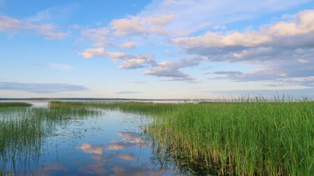 Plescheevo-lake in Pereslavl-Zalessky, Russia. Picturesque view