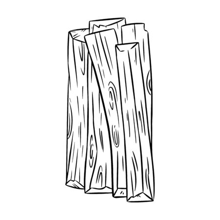 Palo Santo holy wood tree aroma sticks from Latin America. Smudge burning incense bundle imageのイラスト素材