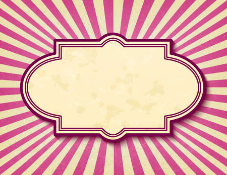 Circus attraction template of vintage stock banner. Retro carnival sign. Circus style show banner template. Background vector poster illustrationのイラスト素材