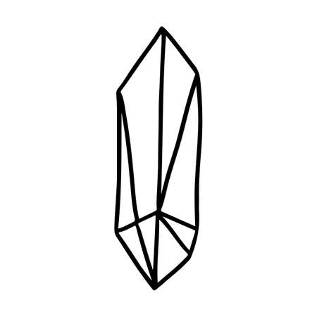 Quartz cartoon crystal doodle image. crystal magic icon. Media highlights graphic iconのイラスト素材