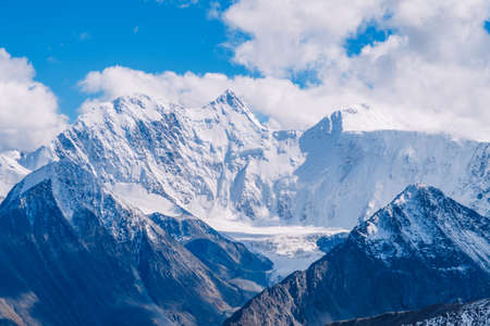 Picturesque mountain valley scenic view. Marvelous mountain range. Altai mountains. Belukha mountain...