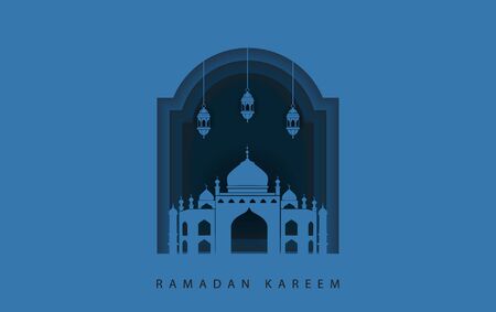 Beautiful ramadan kareem background,  greeting card,  poster and banner designのイラスト素材
