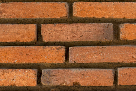 Wall of red bricks for backgroundの写真素材