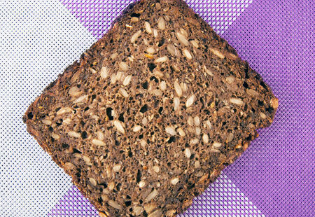 Slice of bread with sunflower seeds