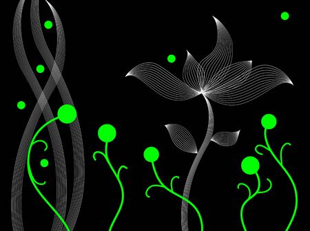 Abstract dancing plantsの写真素材