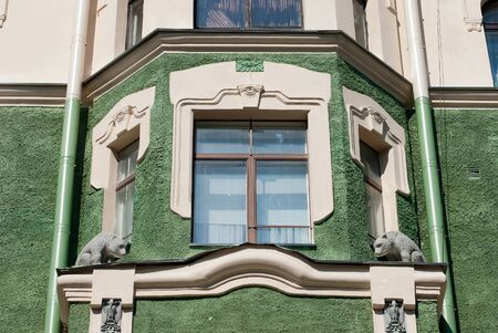Vyborg. leningrad Region. Russia. Fragment of the building in the National Romantic Style. Was built...