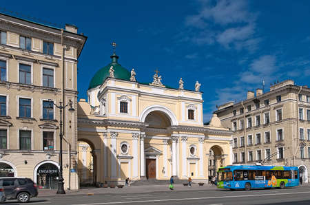 Saint-Petersburg, Russia â May 17, 2020: The Catholic Church of St. Catherine on The Nevsky Avenue. It has a title of the minor basilica. Was built in 1738-1783のeditorial素材