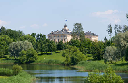 Strelna, Saint-Petersburg, Russia - July 24, 2020: The State Complex âThe National Congress Palaceâ. It is the former residence of the Grand Dukes of the house of Romanovsのeditorial素材
