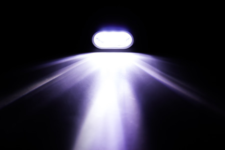 Light Beam from Electric Pocket Flashlight