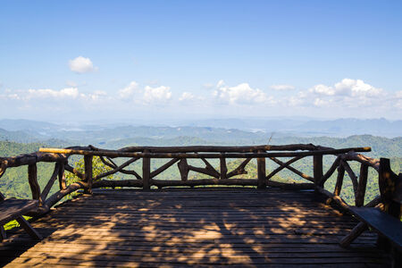 View point at Thong Pha Phum National Park, Kanchanaburi, Thailandの写真素材