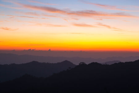 Mountain at Thong Pha phum National Park, Kanchanaburi, Thailandの写真素材