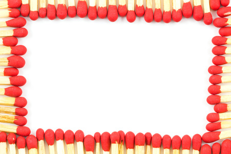 Group of matches isolated on white の写真素材