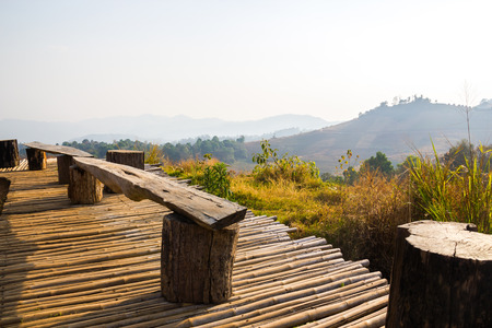Viewpoint at monjam resort, Chiang Mai, Thailandの写真素材
