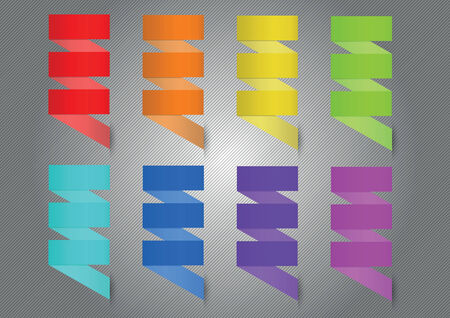 Colorful ribbon setのイラスト素材