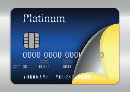 Blue credit card, VECTOR, EPS10のイラスト素材