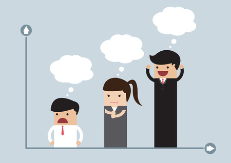 Chart of business people, VECTOR, EPS10のイラスト素材