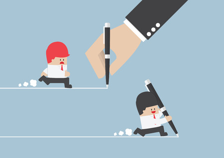 Businessman create own way to success, VECTOR,のイラスト素材