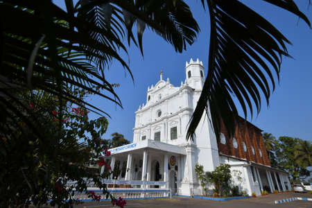 Exterior of a Catholic church.の写真素材