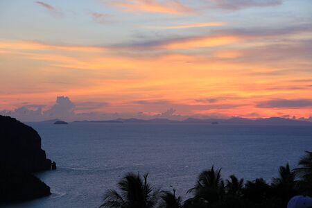 Sunset at Phi Phi islandの写真素材
