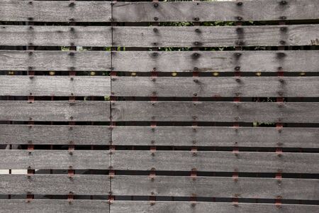 A wooden sliding door of the garageの写真素材