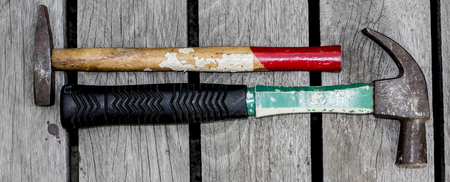 Hammers in different colorsの写真素材