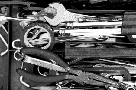 A Toolbox set at homeの写真素材