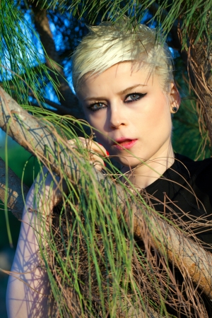 Lady in the Natureの写真素材