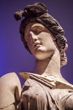 Antique age Marble Face and Body Statueの写真素材