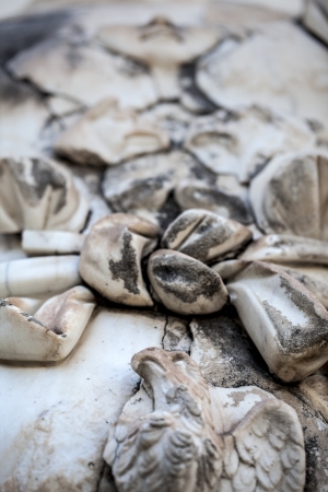 Antique age Marble Face and Body Statueの写真素材