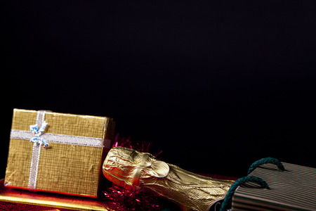 Gift Boxes and Champagneの写真素材