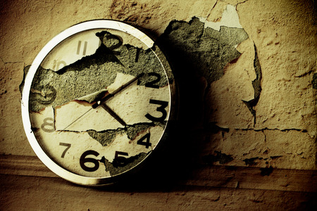 Grunge Clock Background Textureの写真素材