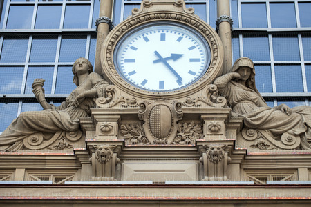 Clock in metro station frankfurt