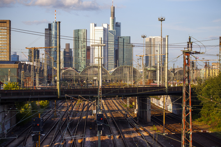 Railways and Frankfurtの写真素材