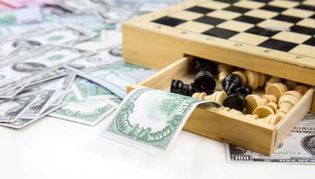 Money and Chessの写真素材