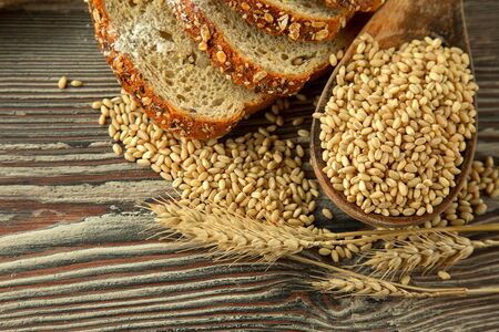 Bread Food and Wheat Concept Backgroundの写真素材