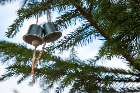 Merry Christmas Decoration on Treeの写真素材