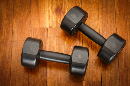 Training Weight Sport on Wooden Groung Floor