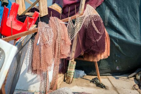 Fishnet Fishing Linesの写真素材