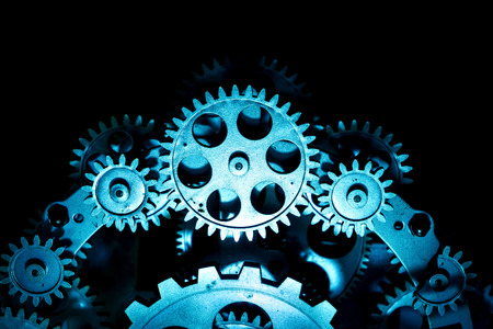 Vintage Old Clock Gearsの写真素材