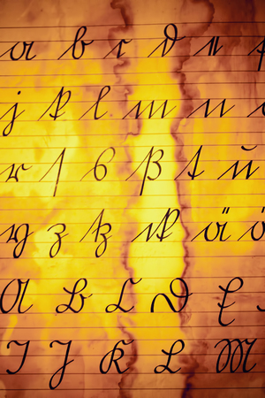 Vintage Latin Alphabets Background
