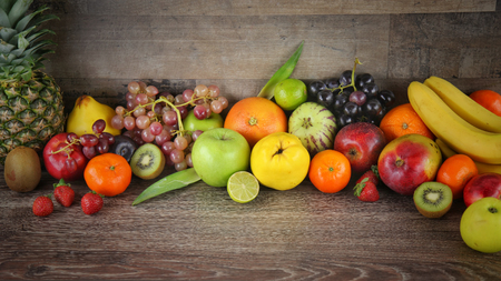 Healty Organic Mix of Fruits Compositionの写真素材