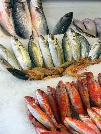 Fish on Ice in Storeの写真素材