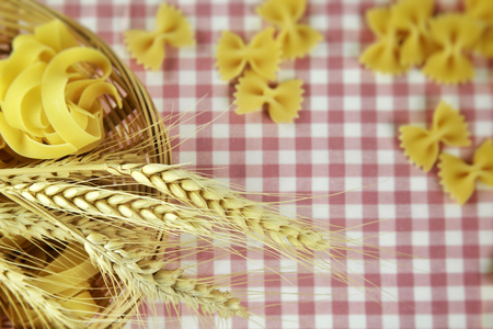 Italian Uncooked Macaroni Pastaの写真素材