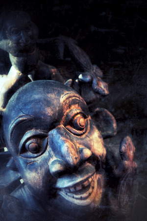 African Traditional Ethnic and Mystic Wooden Masks