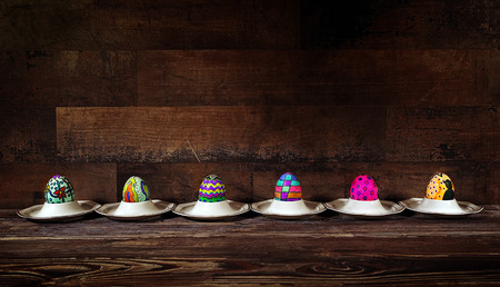 Colorful Easter Paschal Eggs Celebrationの写真素材