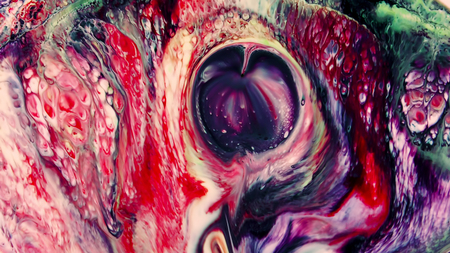 Awesome Background Illusion of Food Watercolor Ink Paint Spreadの写真素材