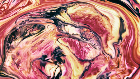Colorful Ink Pattern Grunge Big Bang Chaos Spread on Milk and Water